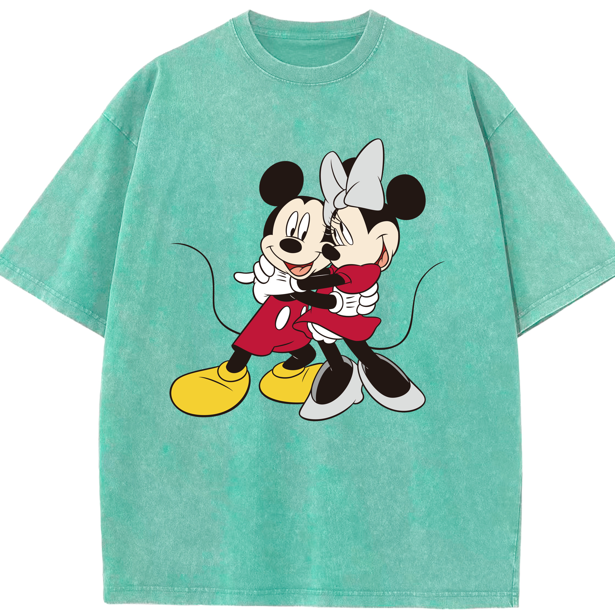 （画像用） ミッキーマウス Mickey Mouse 綿100% ヴィンテージ風 半袖Tシャツ（フロントプリント）